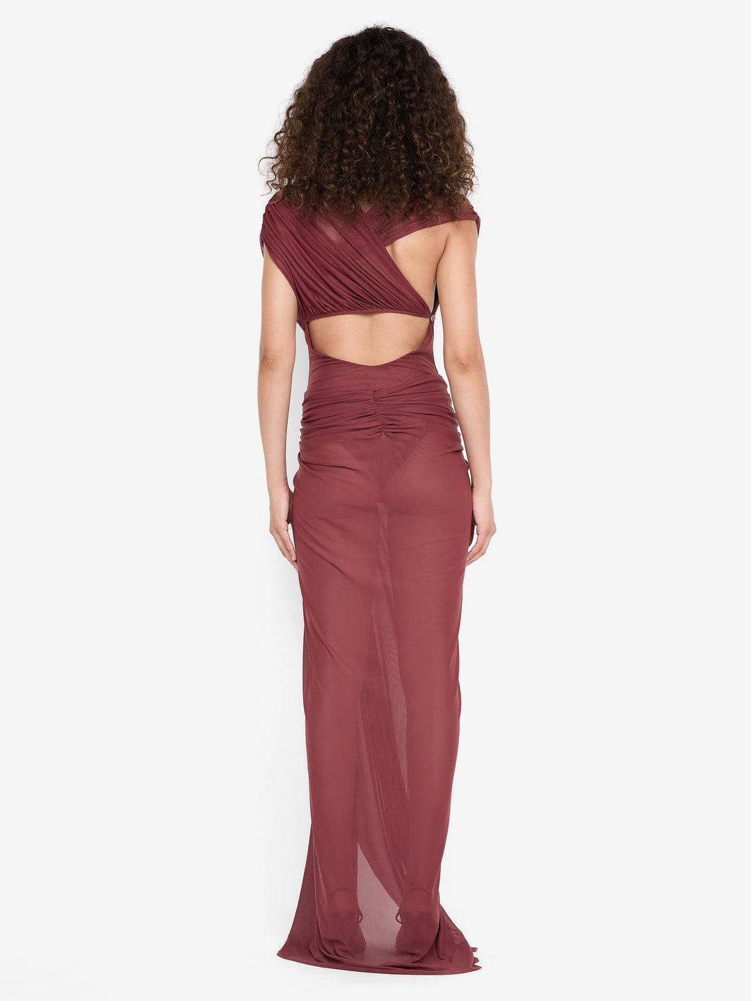 LEIA DRAPE MAXI DRESS - RUST