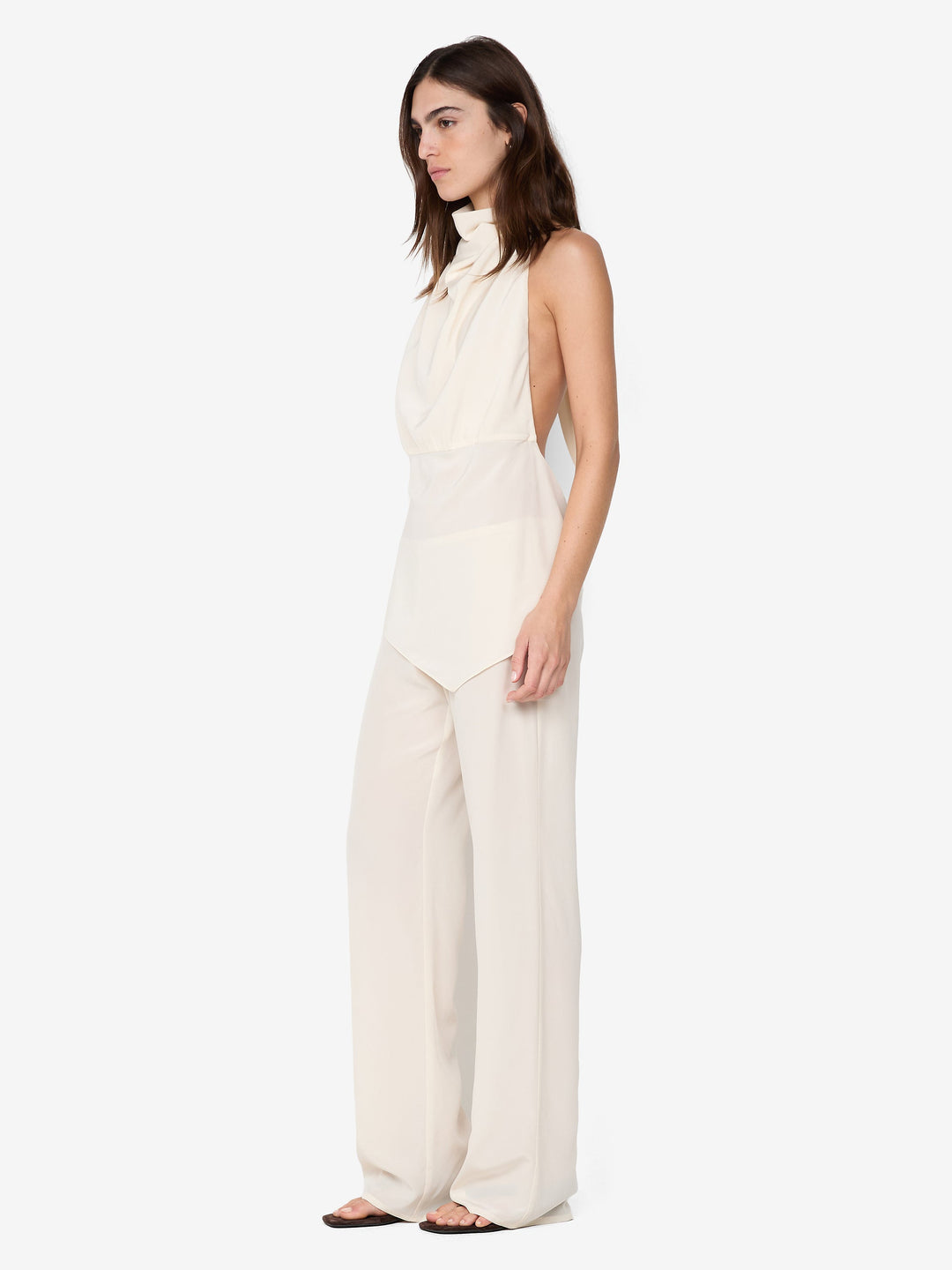 LUCIE HALTER TOP - IVORY