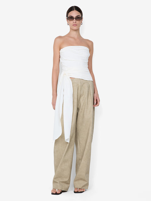 BELLE STRAPLESS TOP - IVORY
