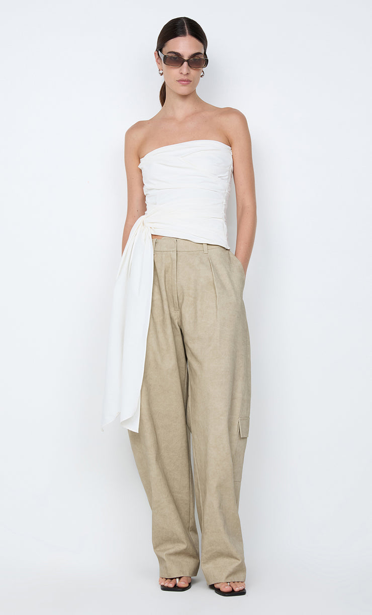 BELLE STRAPLESS TOP - IVORY