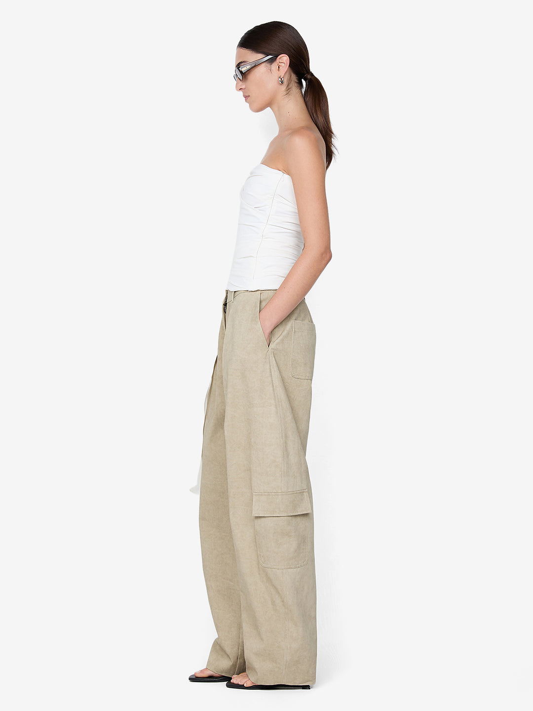 BELLE STRAPLESS TOP - IVORY