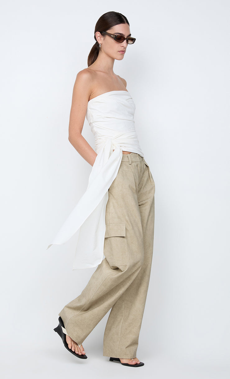 BELLE STRAPLESS TOP - IVORY