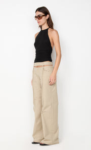 WINNIE FRILL TOP - BLACK