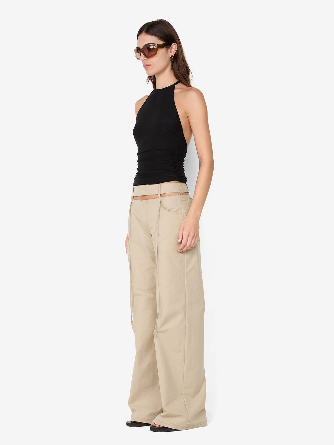 WINNIE FRILL TOP - BLACK