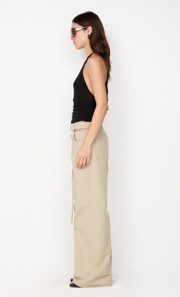 WINNIE FRILL TOP - BLACK