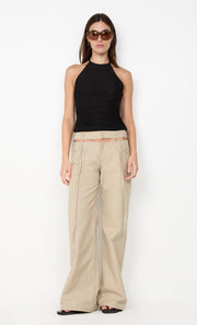 WINNIE FRILL TOP - BLACK