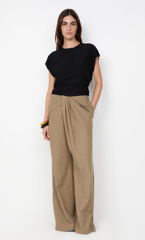 BOWEN DRAPE PANT - OLIVE