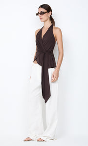 VINNIE WIDE LEG PANT - WHITE