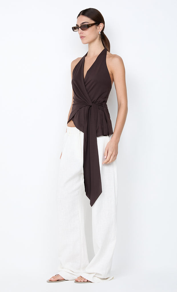 VINNIE WIDE LEG PANT - WHITE