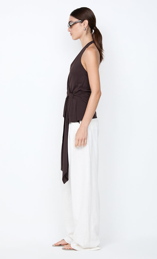 VINNIE WIDE LEG PANT - WHITE