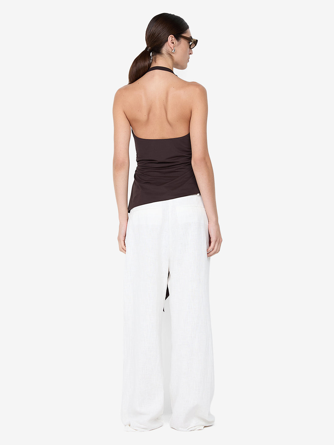VINNIE WIDE LEG PANT - WHITE