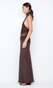 ANIA HALTER TOP - DARK CHOCOLATE