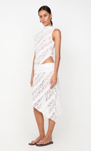 MARCI ASYM SKIRT - WHITE