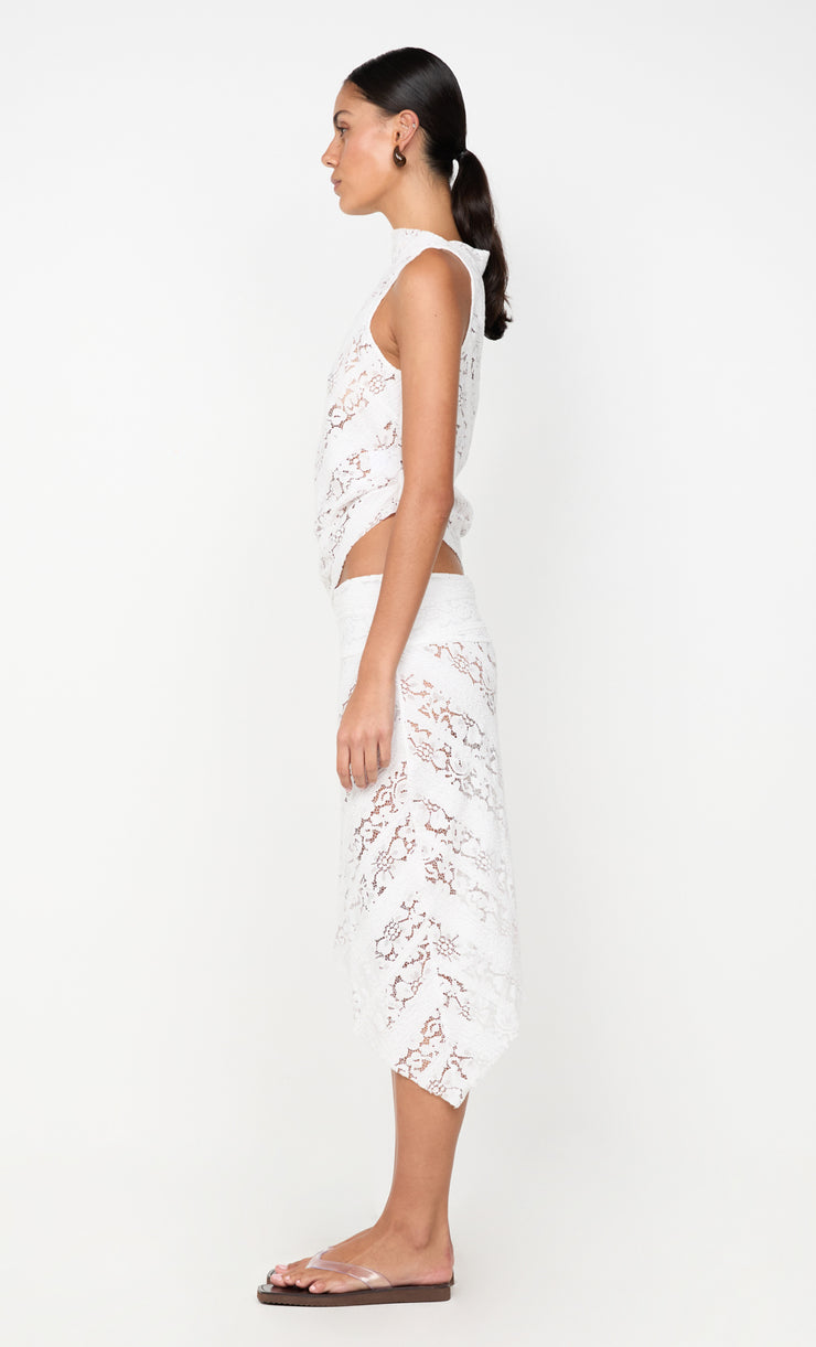 MARCI ASYM SKIRT - WHITE