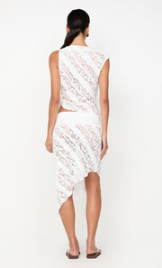 MARCI ASYM SKIRT - WHITE
