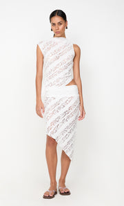 MARCI ASYM SKIRT - WHITE