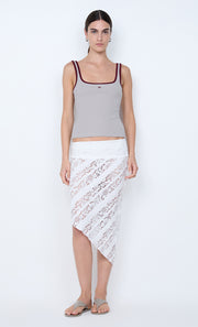 LANA SQUARE NECK TANK - DOVE GREY / PLUM