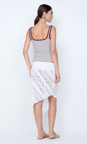 LANA SQUARE NECK TANK - DOVE GREY / PLUM