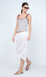 LANA SQUARE NECK TANK - DOVE GREY / PLUM