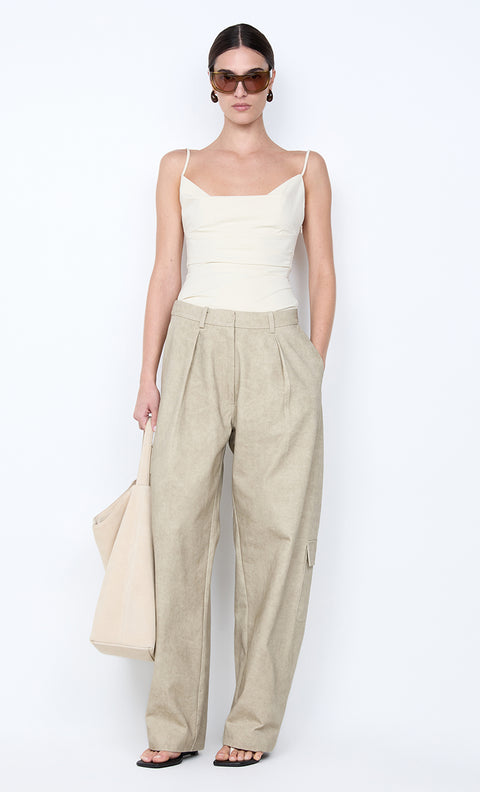 REID COWL TOP - VANILLA