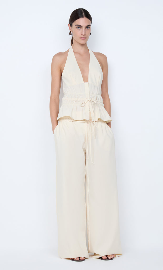 ASTRID WIDE LEG PANT - ECRU