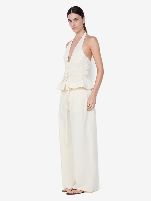ASTRID WIDE LEG PANT - ECRU