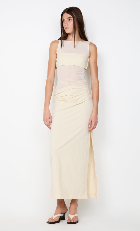 REID ASYM SKIRT - VANILLA