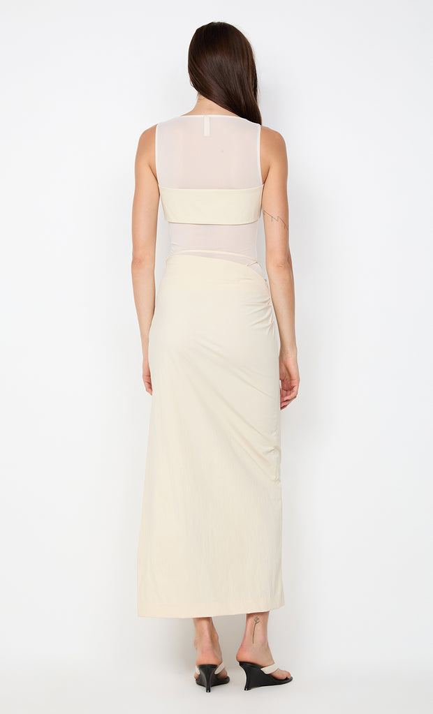 REID ASYM SKIRT - VANILLA