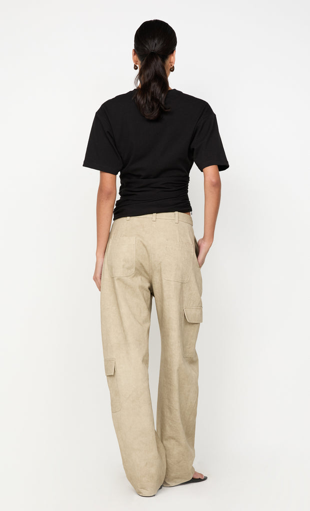 CYPRUS TWIST TEE - BLACK