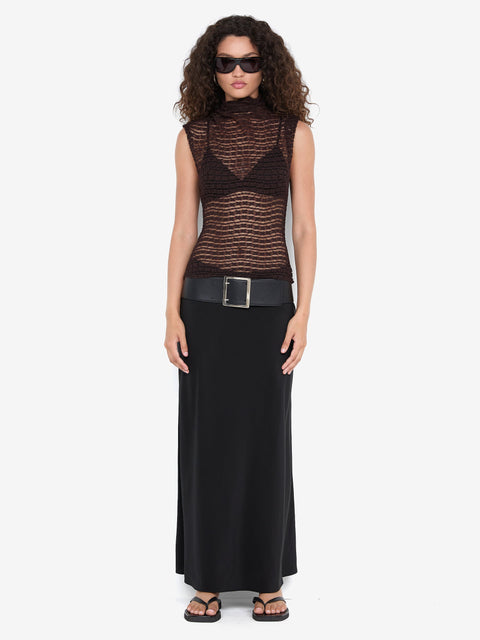 EMARETTA TOP - DARK CHOCOLATE