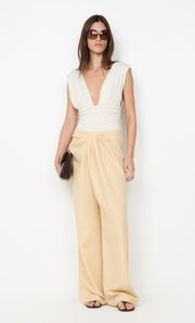 CLEMENTINE GATHERED TOP - VANILLA