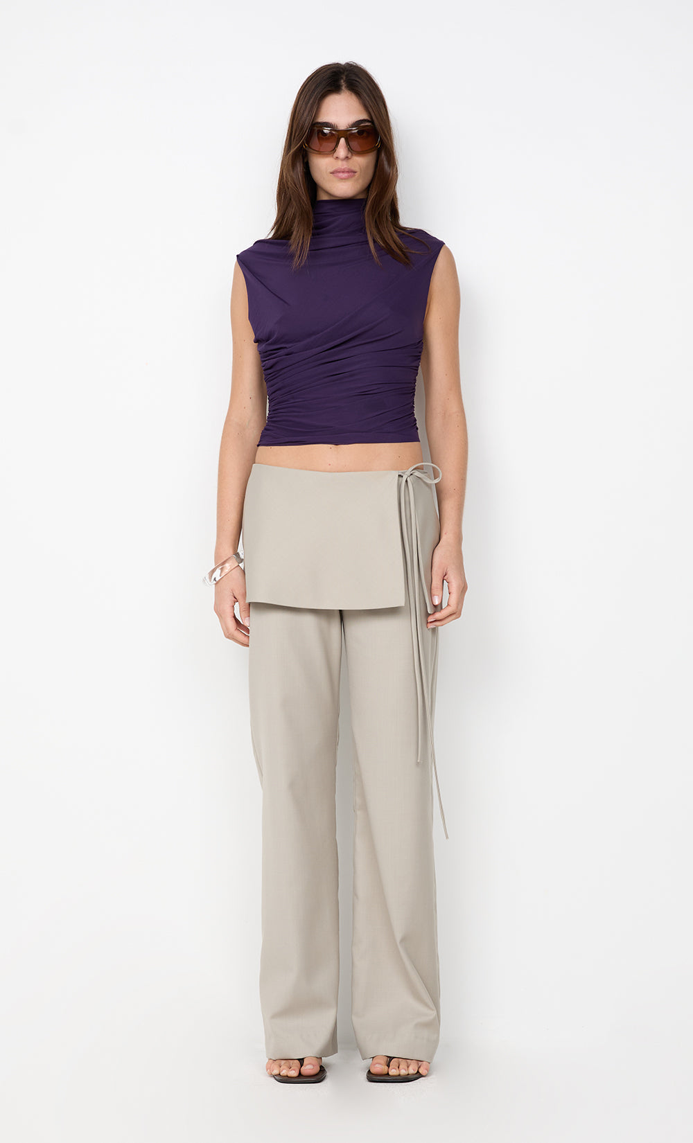 LEILAH ASYM TOP - DEEP VIOLET