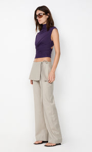 LEILAH ASYM TOP - DEEP VIOLET