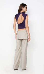 LEILAH ASYM TOP - DEEP VIOLET