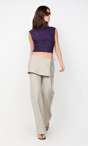 LEILAH ASYM TOP - DEEP VIOLET