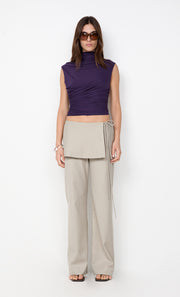 LEILAH ASYM TOP - DEEP VIOLET