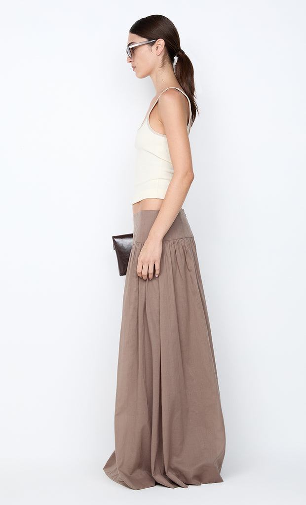 MARLOWE MAXI SKIRT - TAUPEE