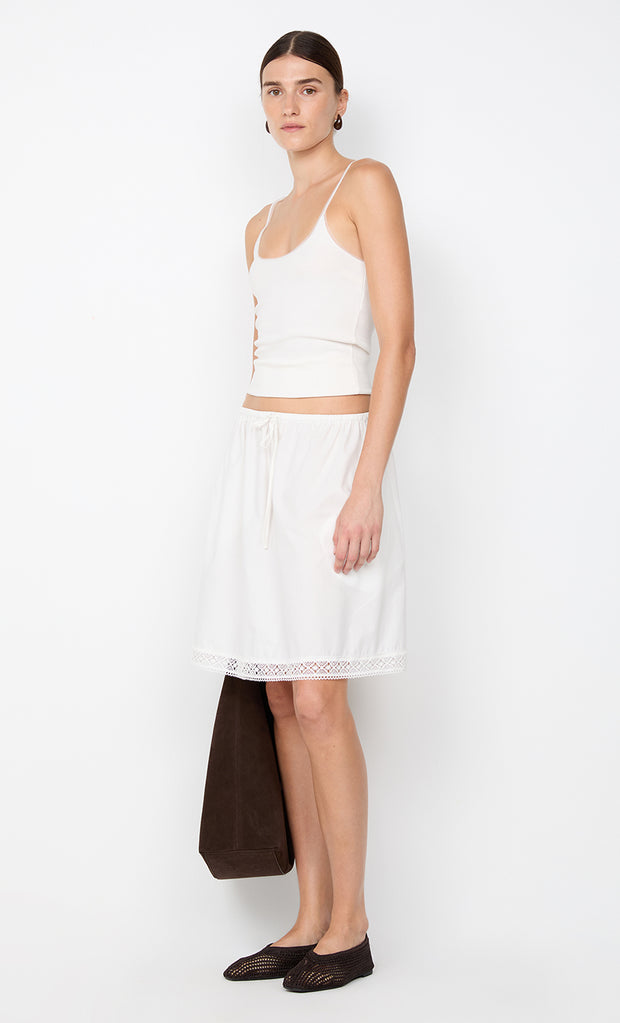 ARABELLE MIDI SKIRT - WHITE