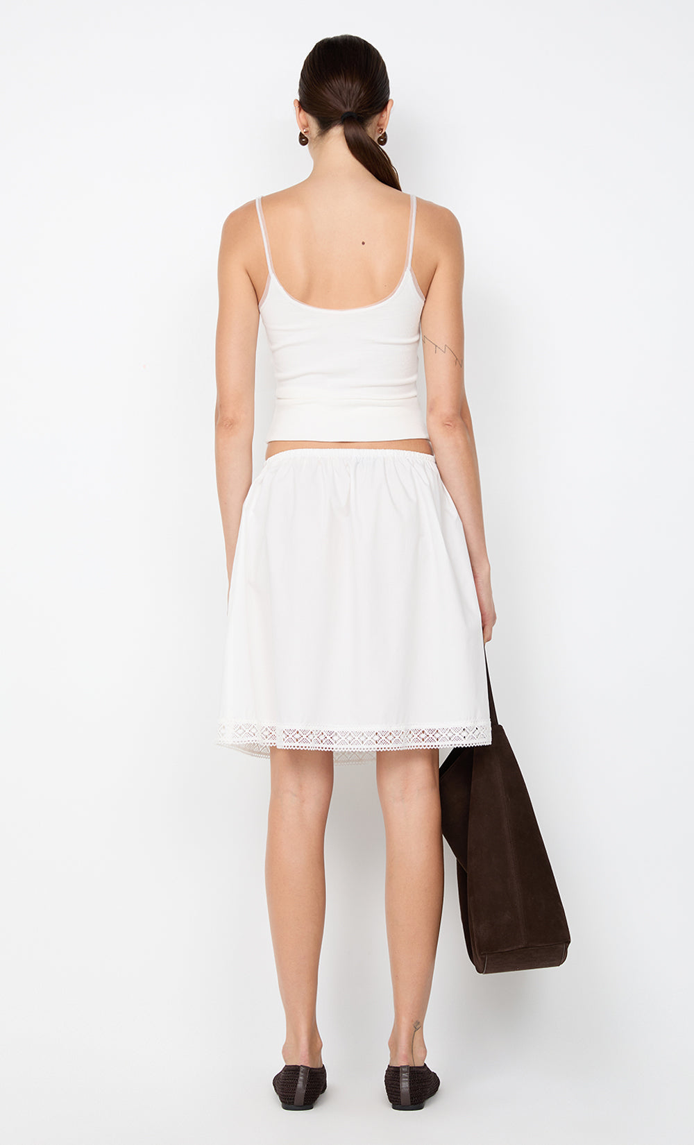 ARABELLE MIDI SKIRT - WHITE