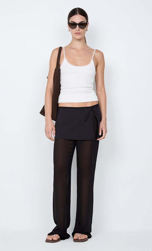 MARALIA OVERLAY PANT - BLACK