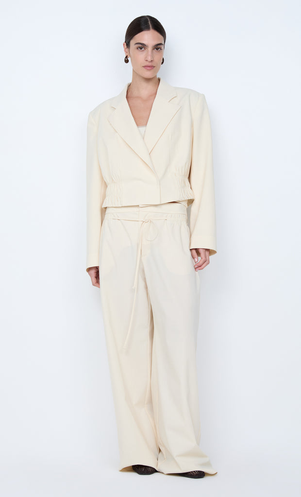 ASTRID CROPPED JACKET - ECRU