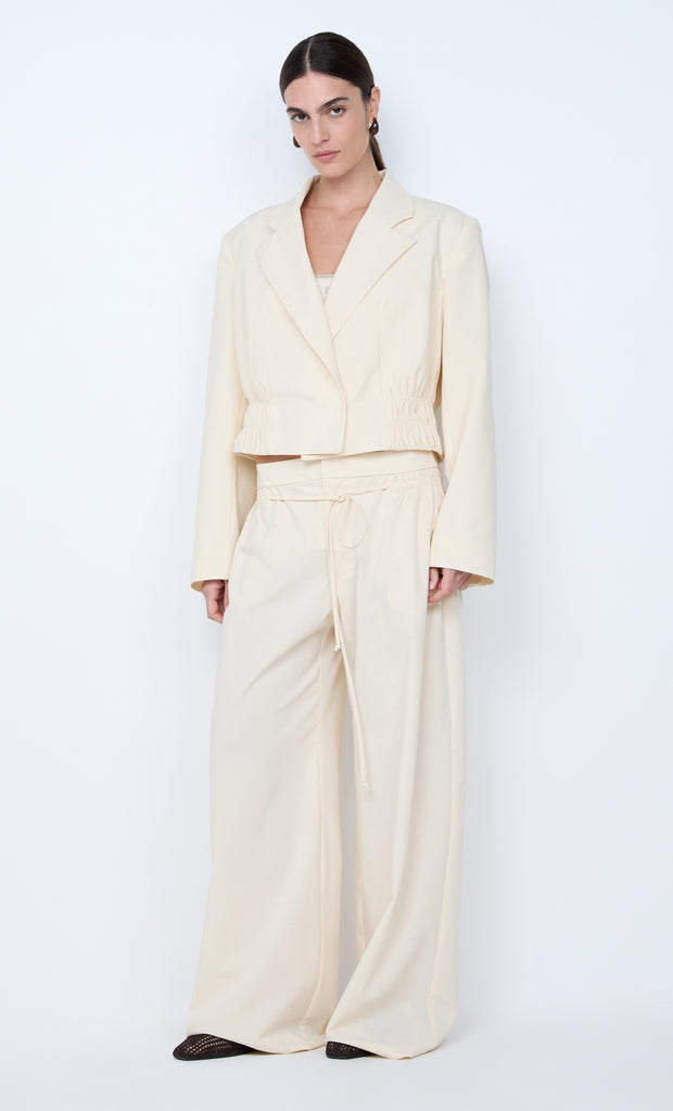 ASTRID CROPPED JACKET - ECRU