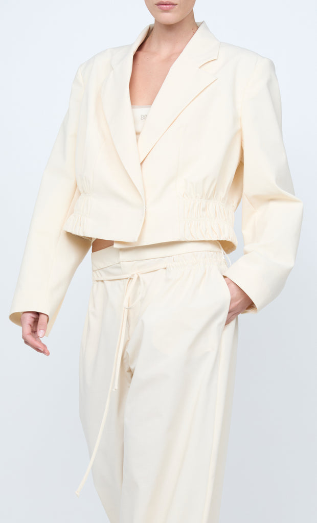 ASTRID CROPPED JACKET - ECRU