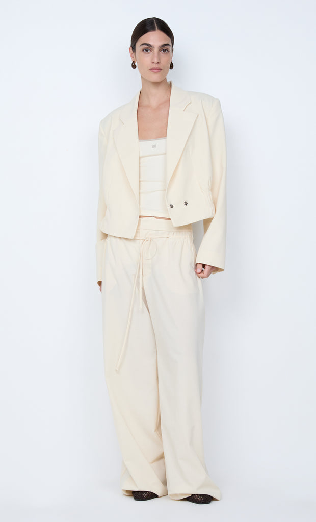 ASTRID CROPPED JACKET - ECRU