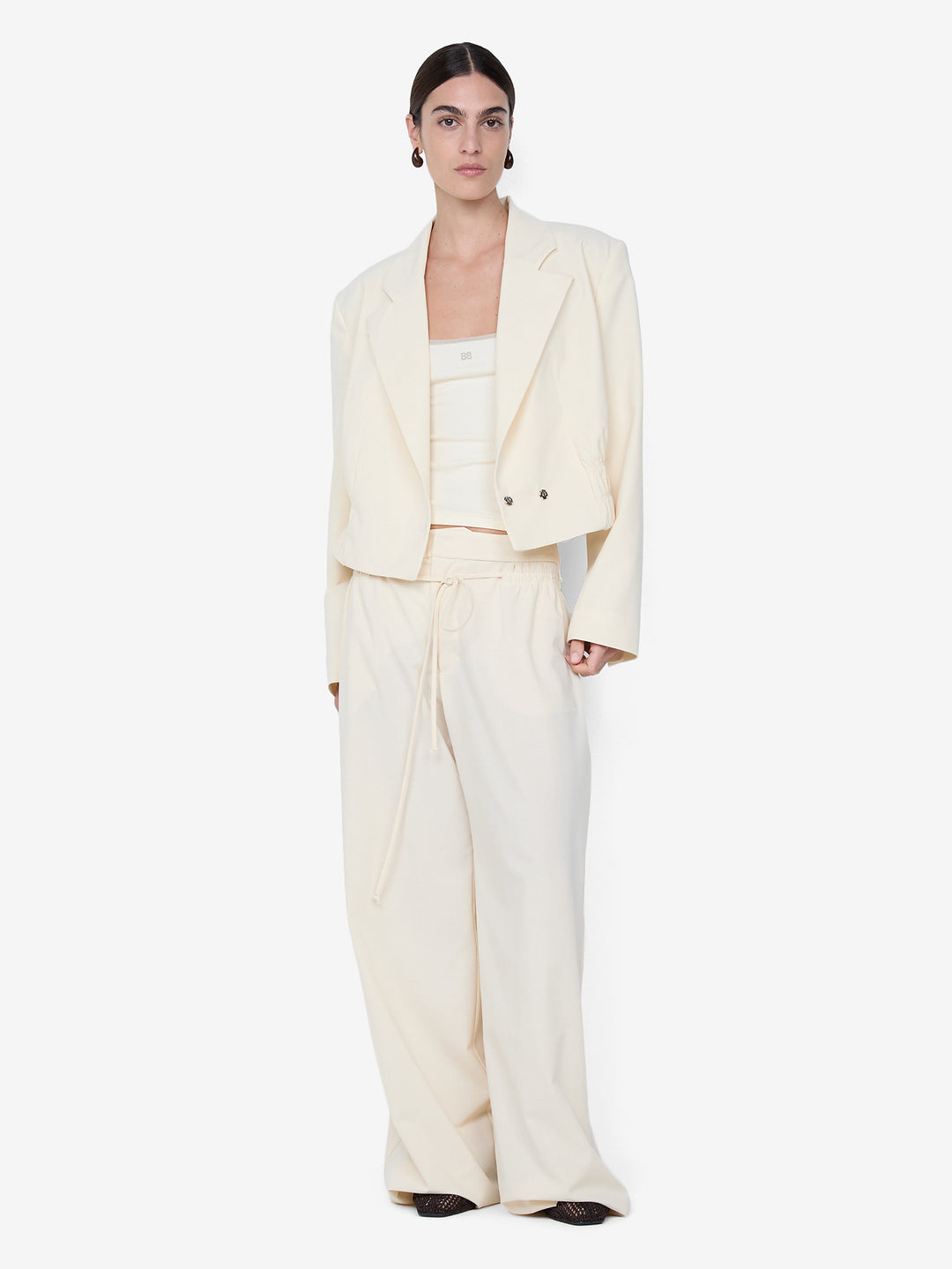 ASTRID CROPPED JACKET - ECRU