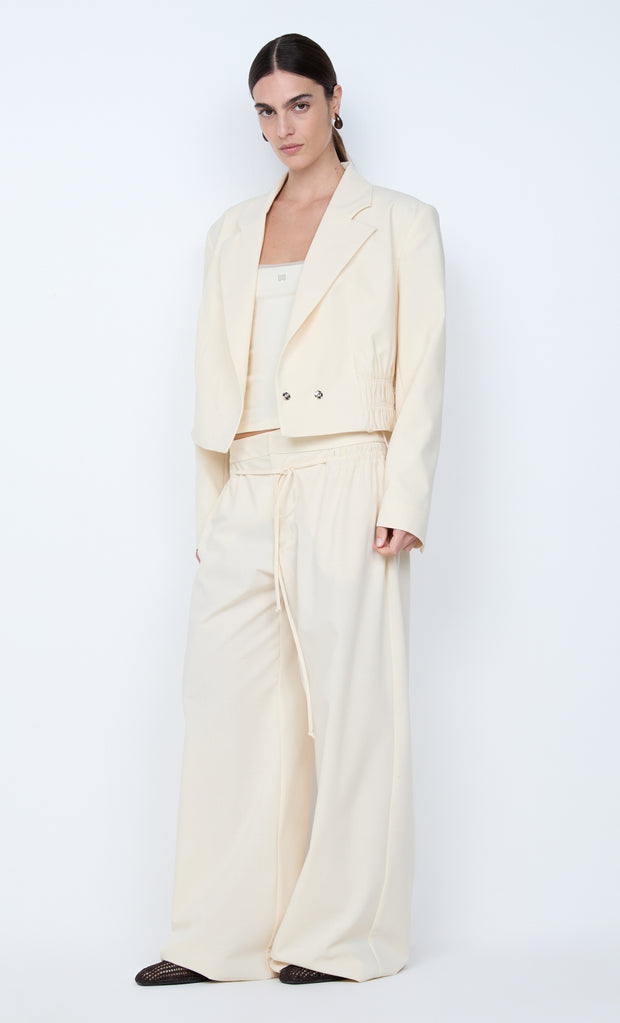 ASTRID CROPPED JACKET - ECRU