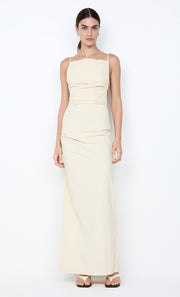 ALLIRA TUCK MAXI  DRESS - VANILLA