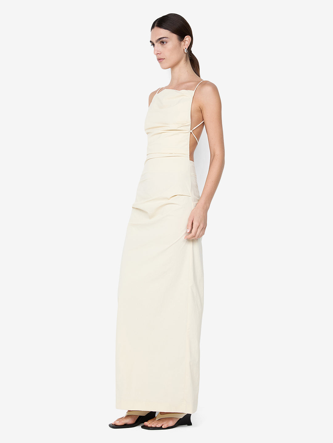 ALLIRA TUCK MAXI  DRESS - VANILLA