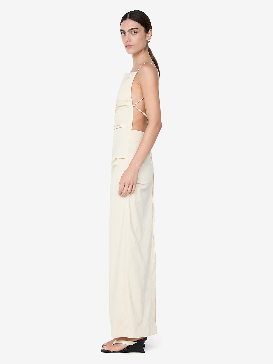 ALLIRA TUCK MAXI  DRESS - VANILLA