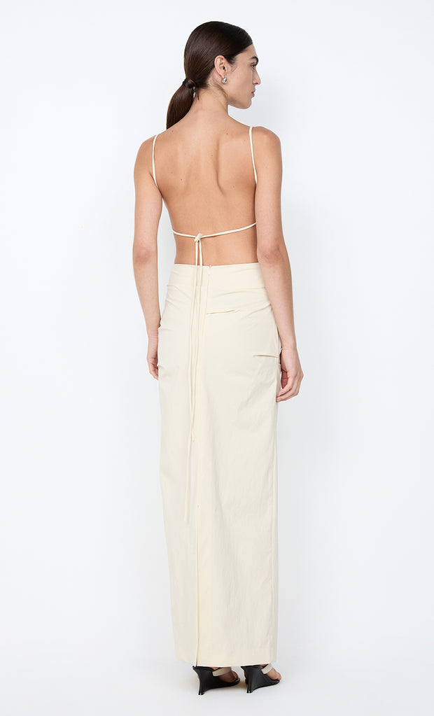 ALLIRA TUCK MAXI  DRESS - VANILLA